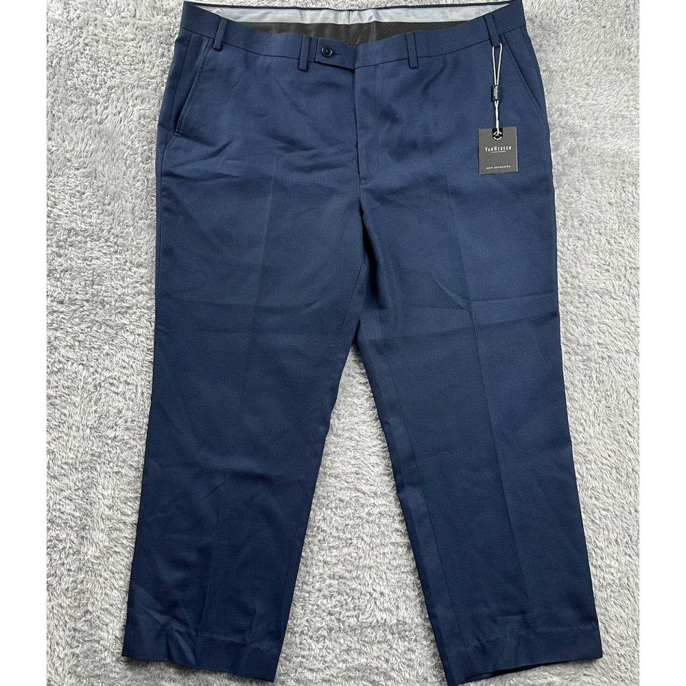 VAN HEUSEN Mens Classic Fit Dress Pants Navy Blue 40x30